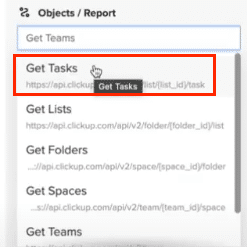 Choose an existing ClickUp workspace