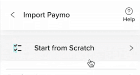 Select 'Start from Scratch' after connecting Coefficient to Smartsheet