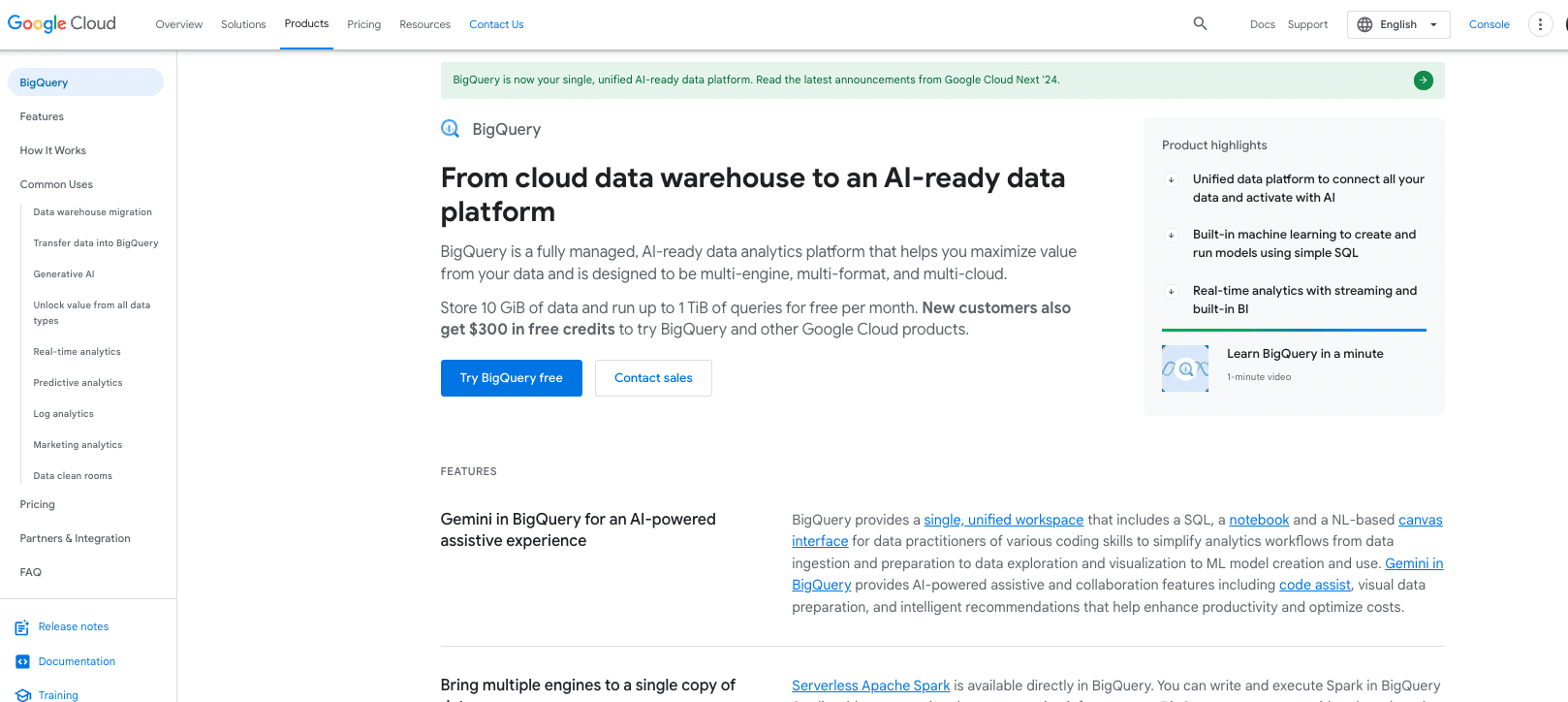 Google BigQuery: Serverless and highly scalable cloud data warehouse