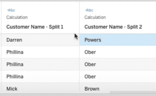 Splitting field into parts in Tableau.