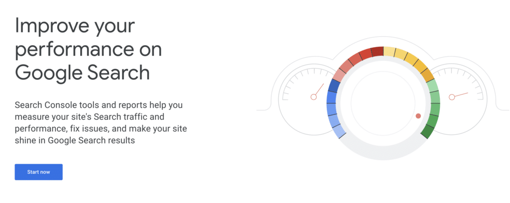 Google Search Console Home Page