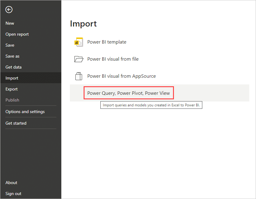 export excel workbook into power bi