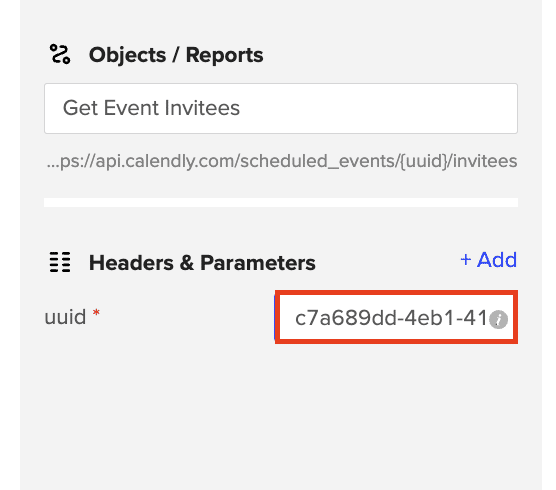 The Get Event Invitees object selected in the Coefficient sidebar for Calendly.