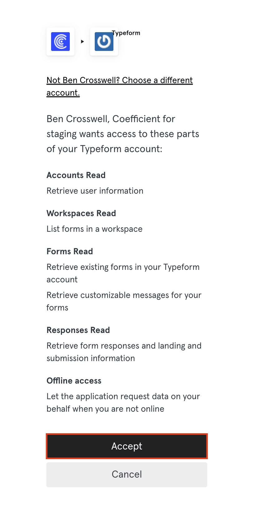 select typeform data source coefficient excel