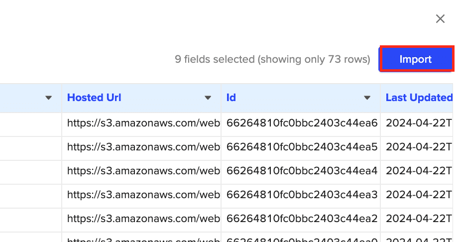 import webflow data into google sheets