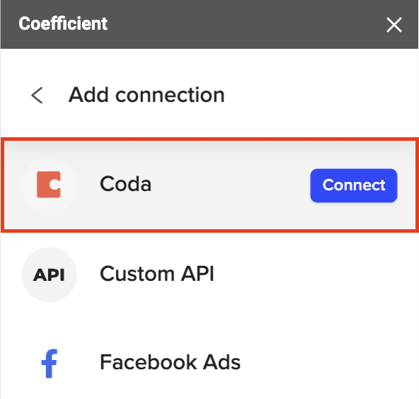 connect coda to excel