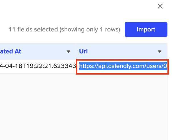 preview calendly data import into excel