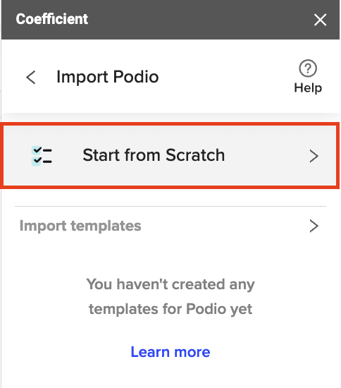 add data source coefficient sidebar excel podio