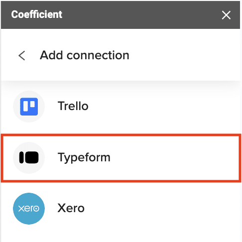 open sidebar coefficient excel typeform