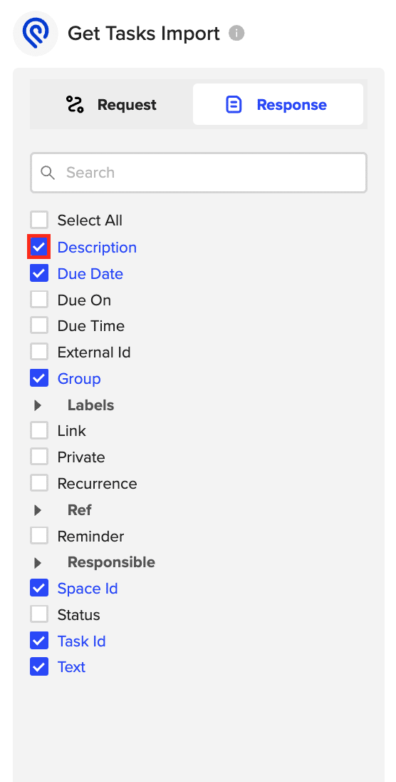 field selection podio object coefficient excel