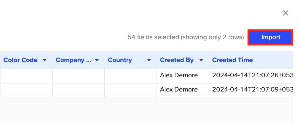 import zoho books into google sheets