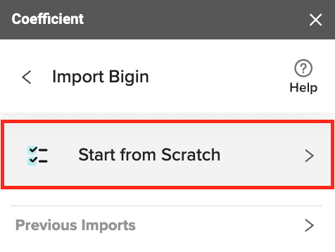 import bigin data into excel from scratch