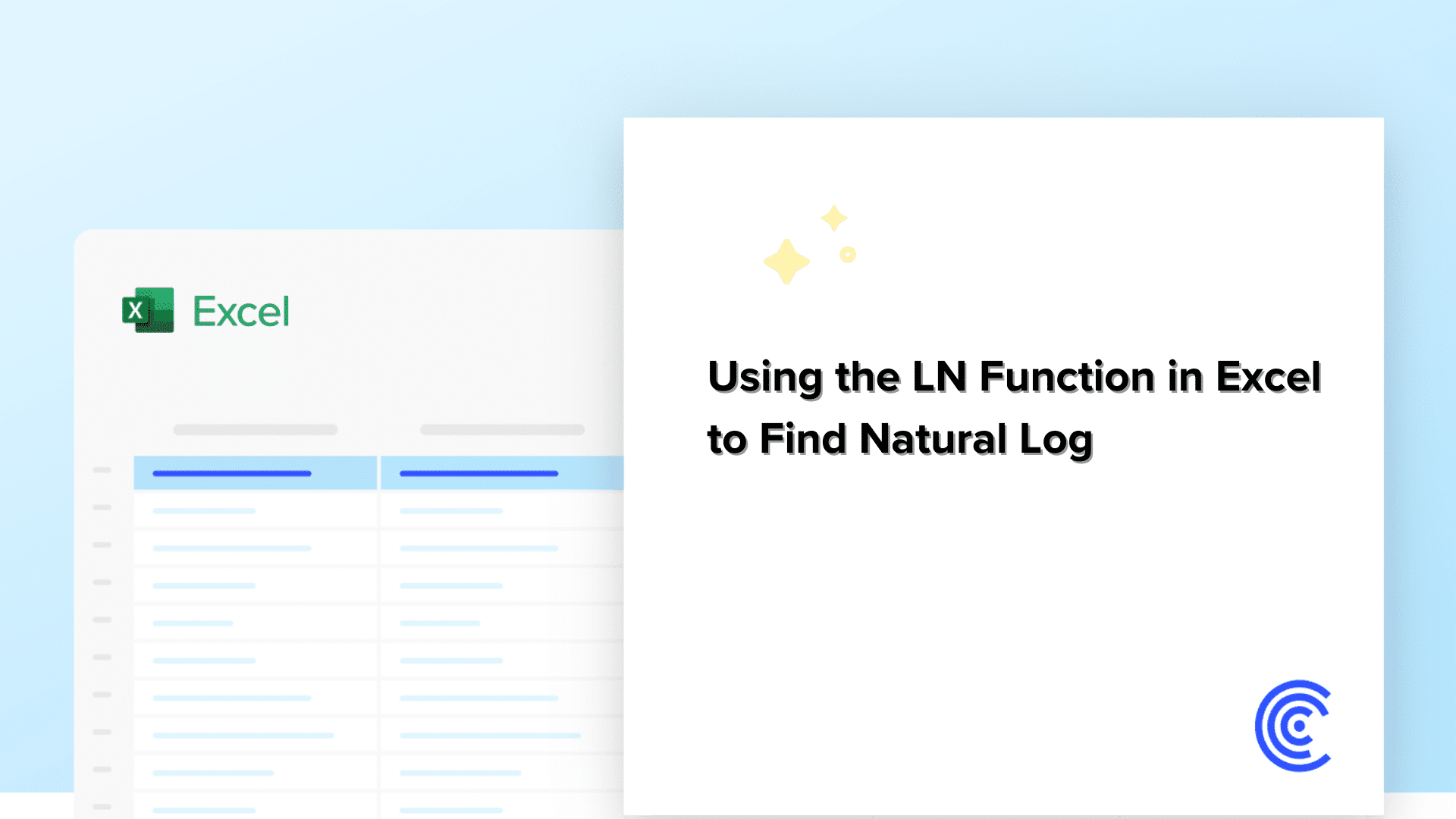 natural log excel