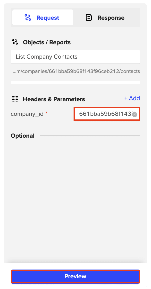 Selecting fields to import and clicking “Import.”