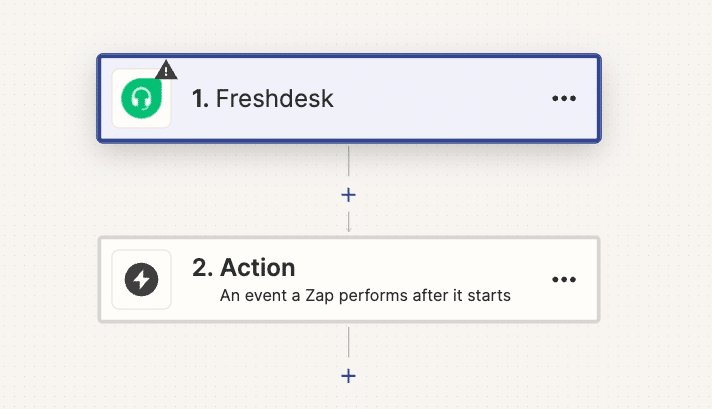 Searching for and selecting “Freshdesk” as your trigger app in Zapier.