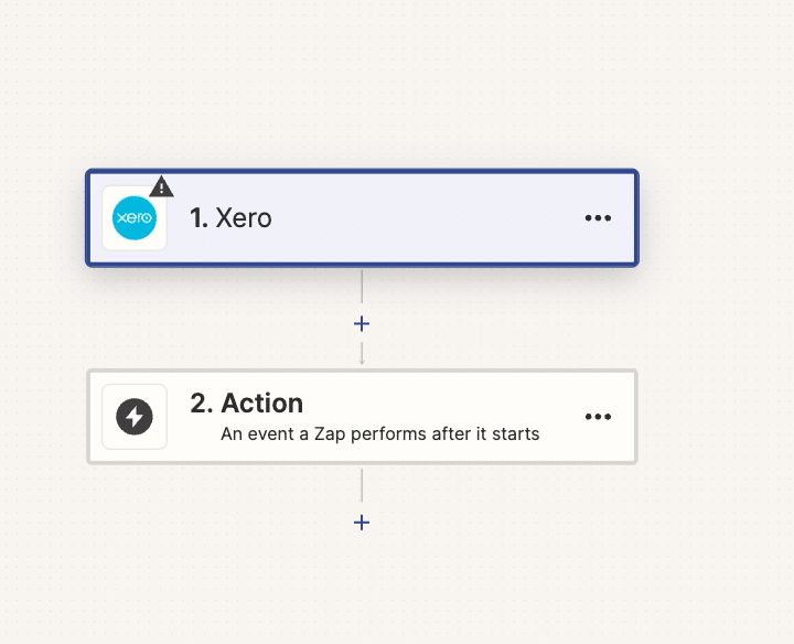 Searching for and selecting Xero as your trigger app in Zapier.
