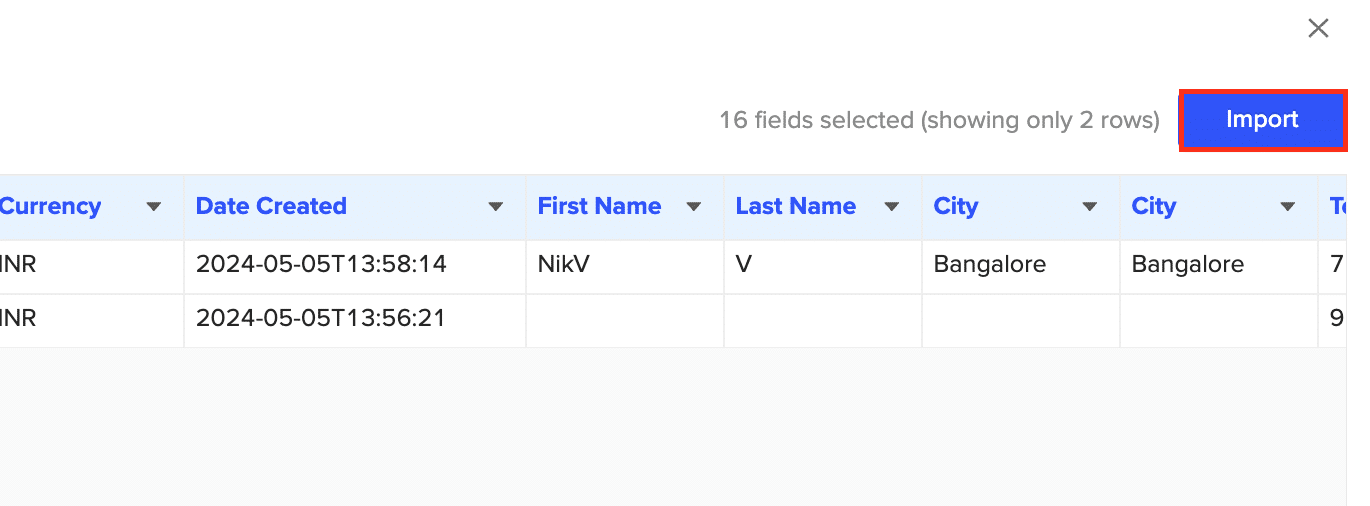 WooCommerce data populating the Google Sheets spreadsheet.