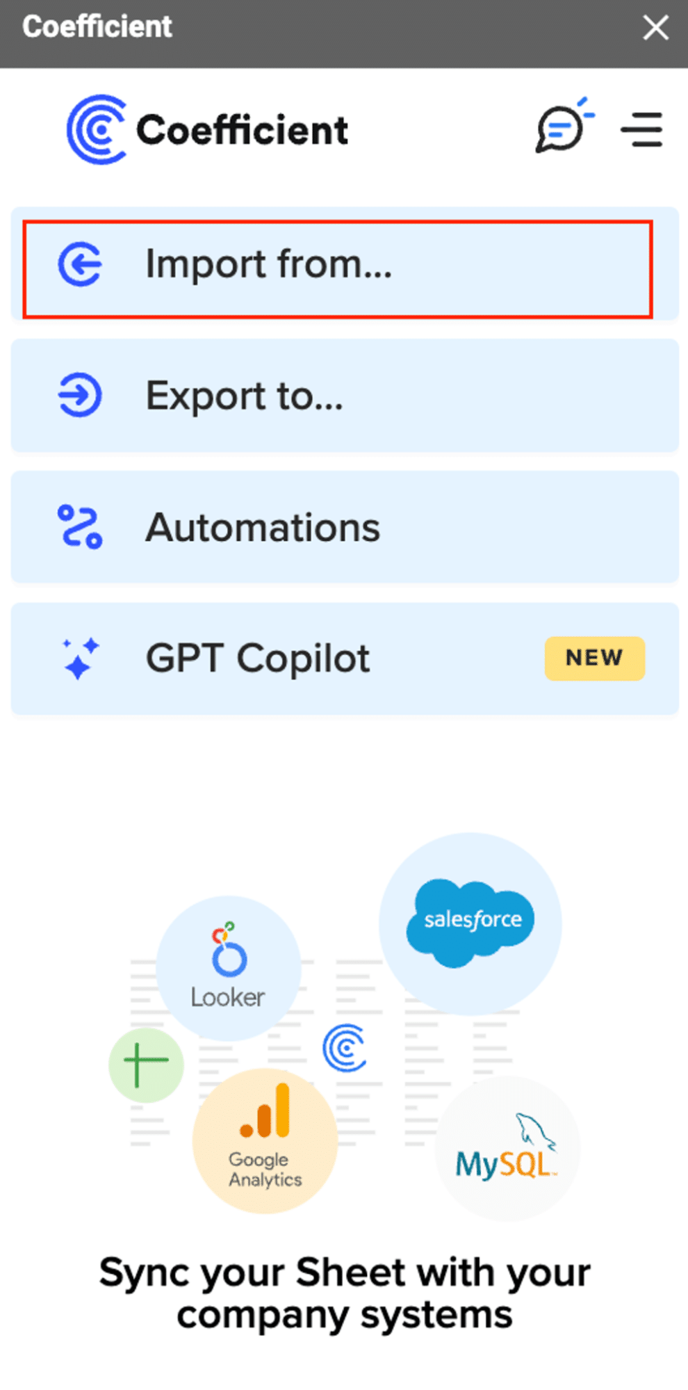 easy api access in google sheets using coefficient