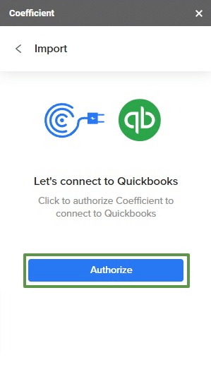 Authorizing Coefficient to QuickBooks