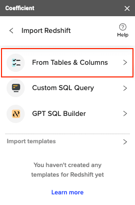 Choosing import method