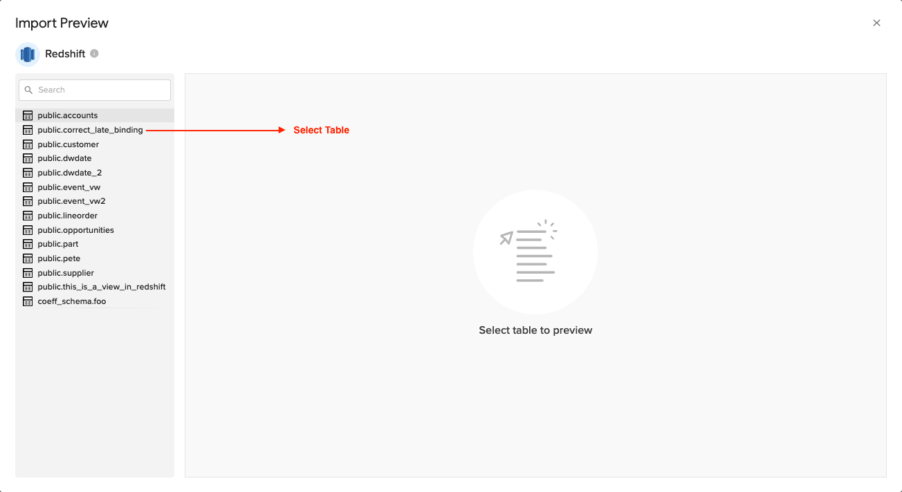 Data preview window