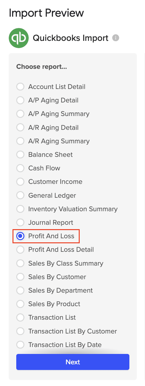 Personalizing import settings