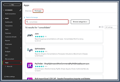 accessing quickbooks app store