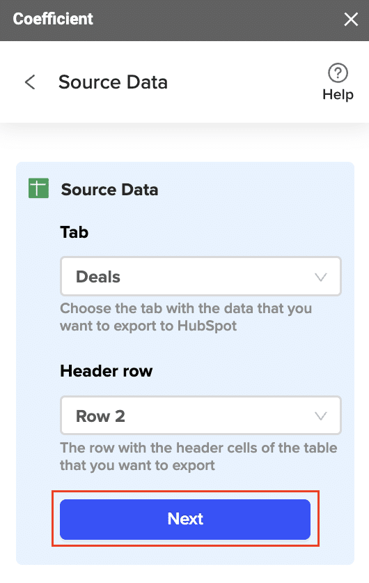 Specifying database table
