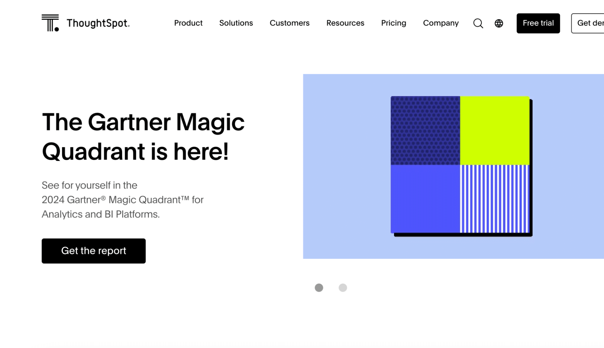 ThoughtSpot homepage screenshot