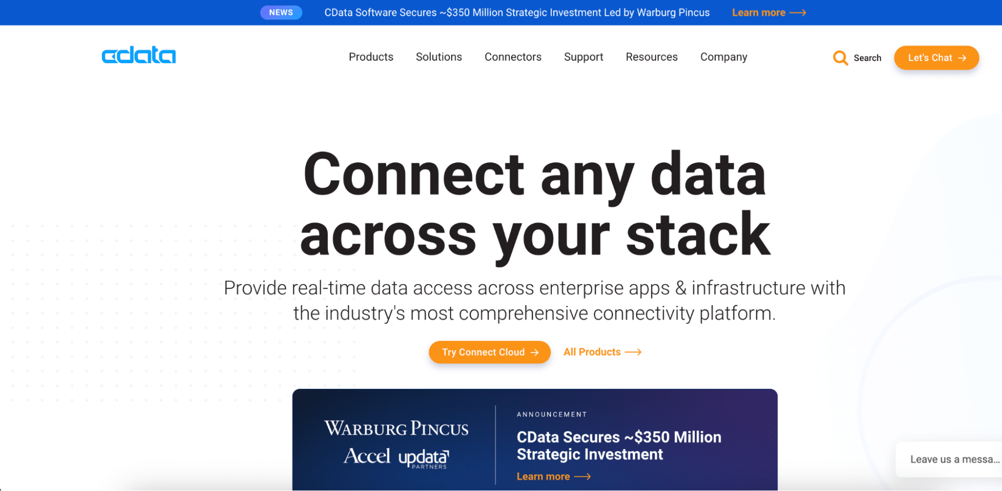 CData platform integrating Stripe data with multiple analytics tools.