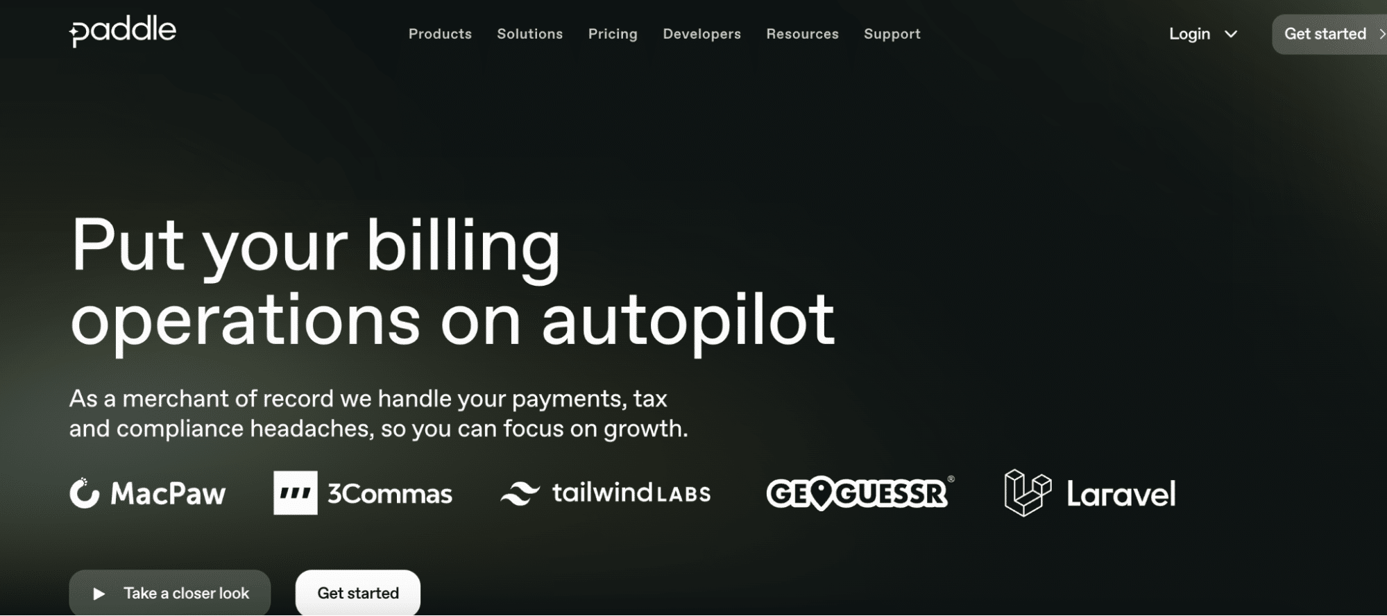 ProfitWell homepage showcasing pricing optimization and automated churn reduction features.