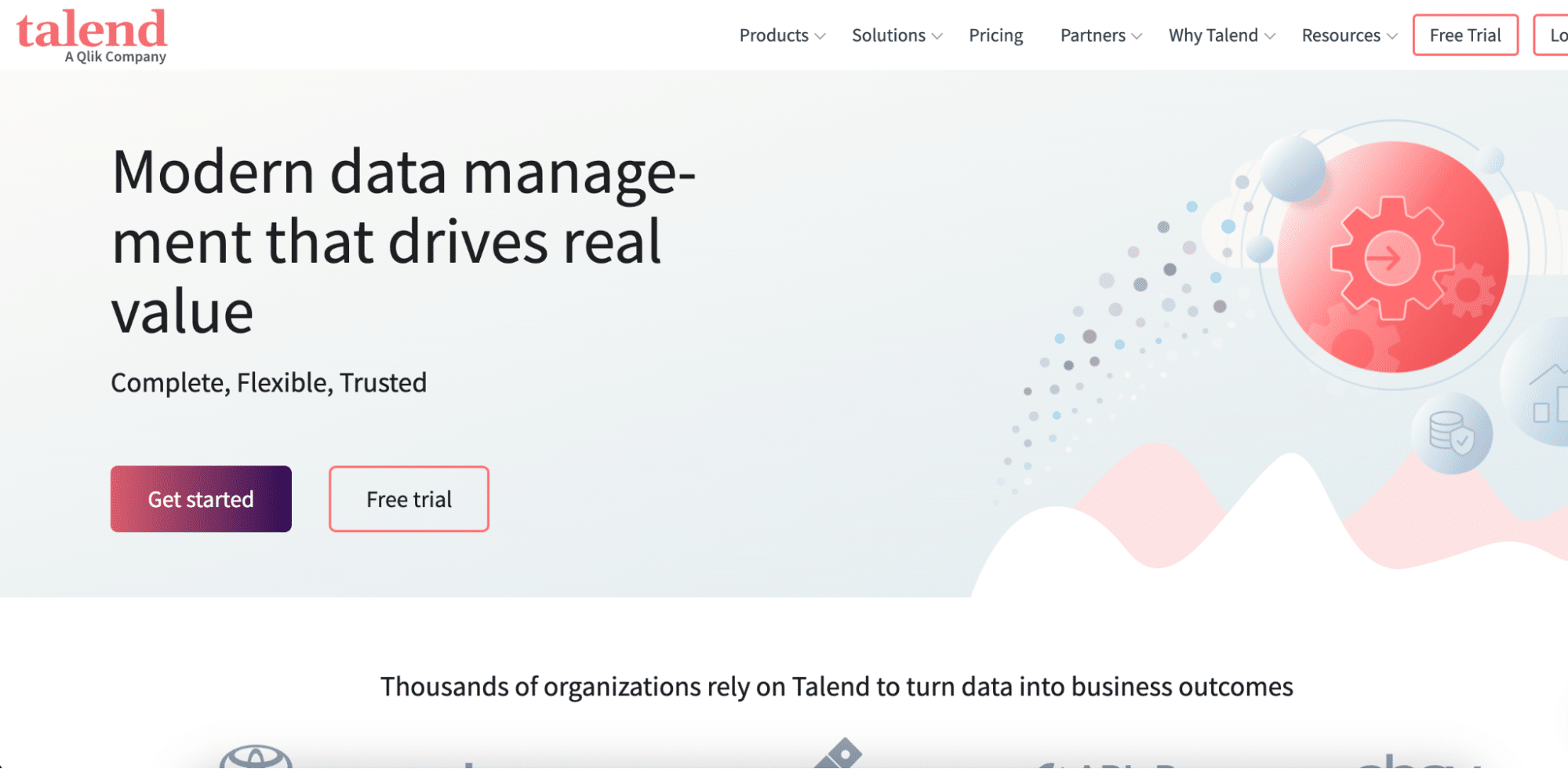 A visual of Talend Open Studio's homescreen displaying the design and execution of ETL jobs with a variety of data sources. 