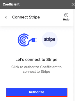 Authorizing Coefficient to connect Stripe