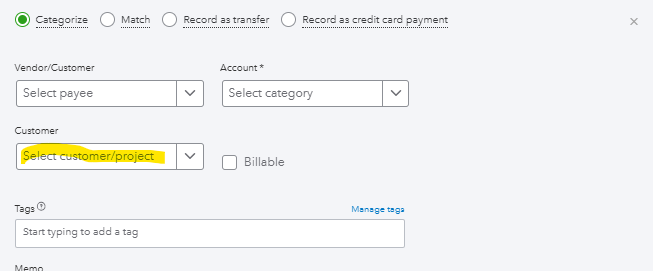 New invoice creation screen with products and services options