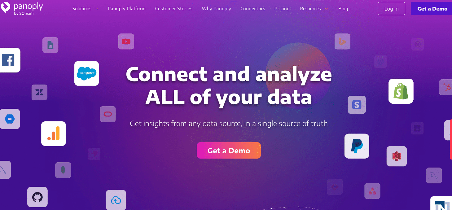 a screenshot of Panoply's homepage: