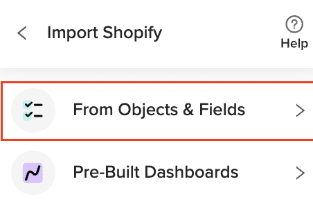 Coefficient menu showing the objects and fields afterwards
