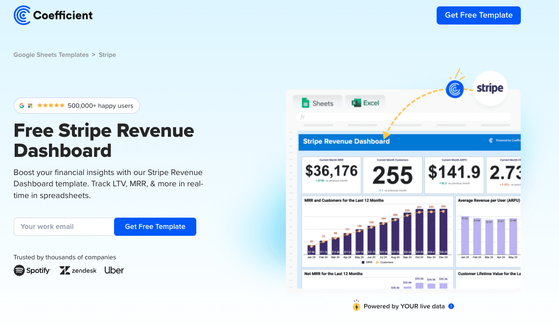 Stripe Revenue Dashboard