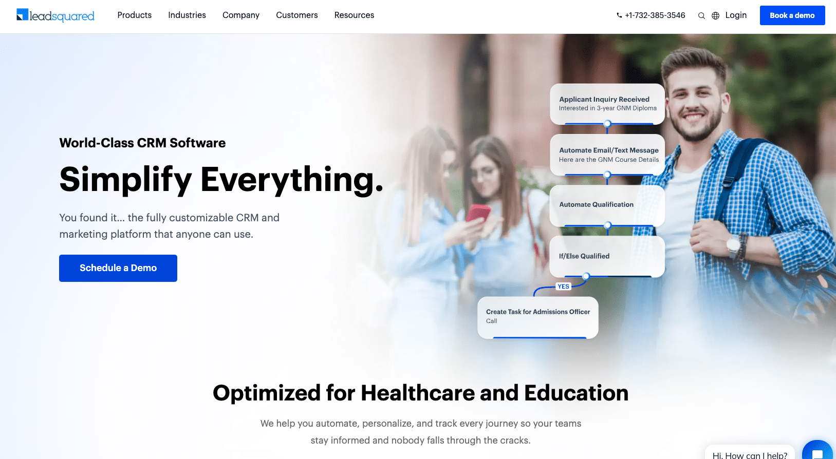 a screenshot of leadsquard's homepage
