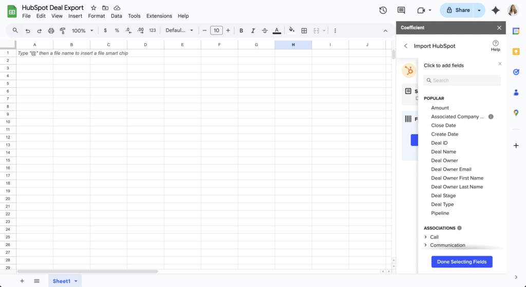 hubspot data export to track property history